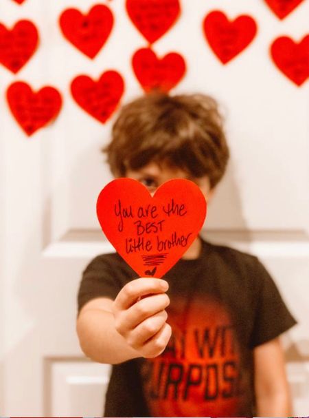 ❤️ A fun Valentine’s tradition for kids.  Starting February 1, write a sentiment on a paper heart and tape it to their bedroom door every night. I used bigger red and pink hearts this year (linked exact ones for you). ❤️ 

#LTKfamily #LTKhome #LTKkids