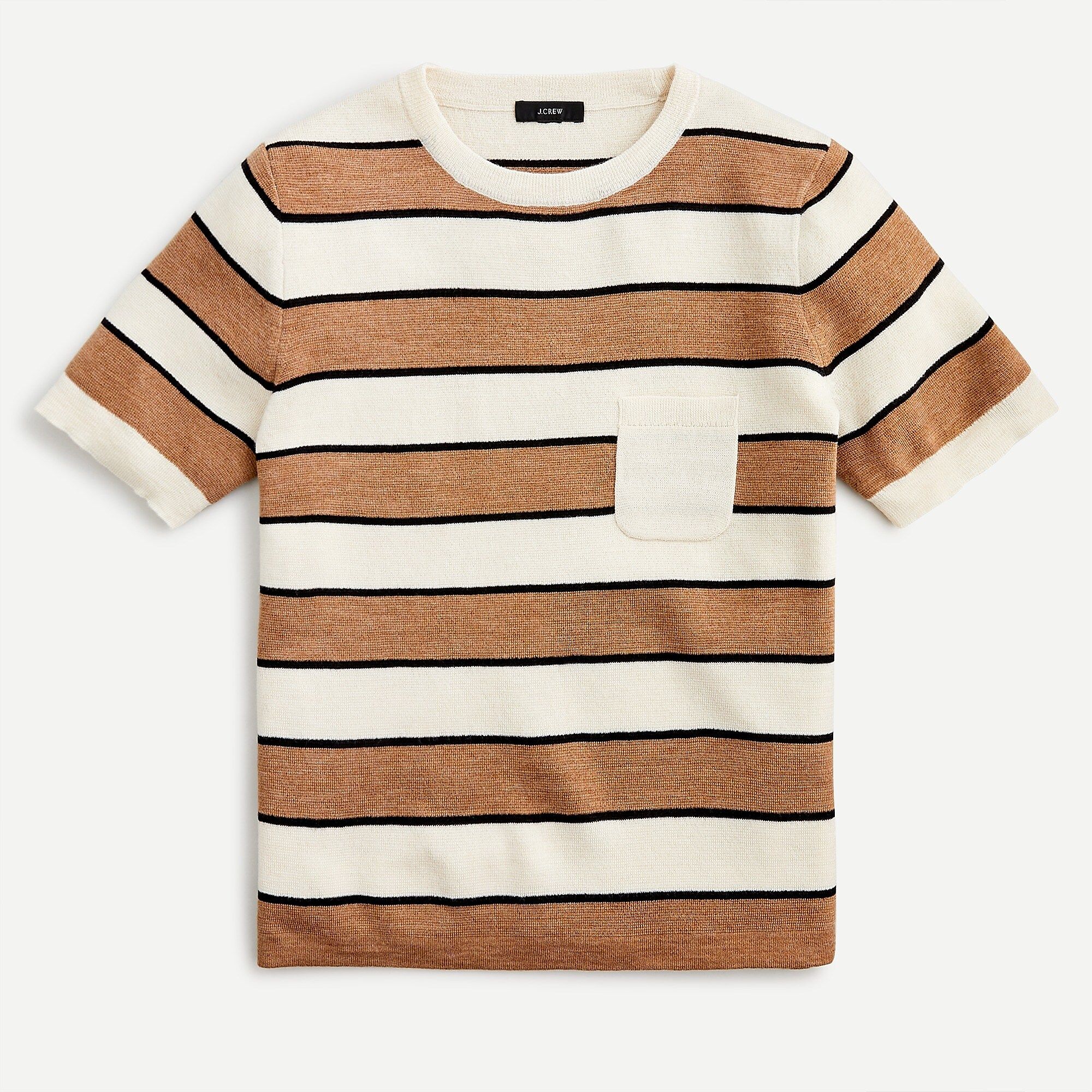 Short-sleeve sweater in striped merino wool | J.Crew US