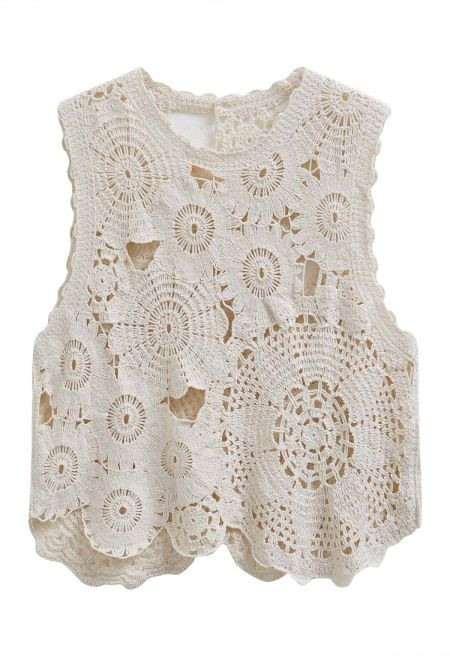 Bohemian Cutwork Crochet Sleeveless Top | Chicwish