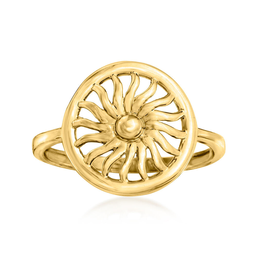 14kt Yellow Gold Sun Circle Ring. Size 8 | Ross-Simons