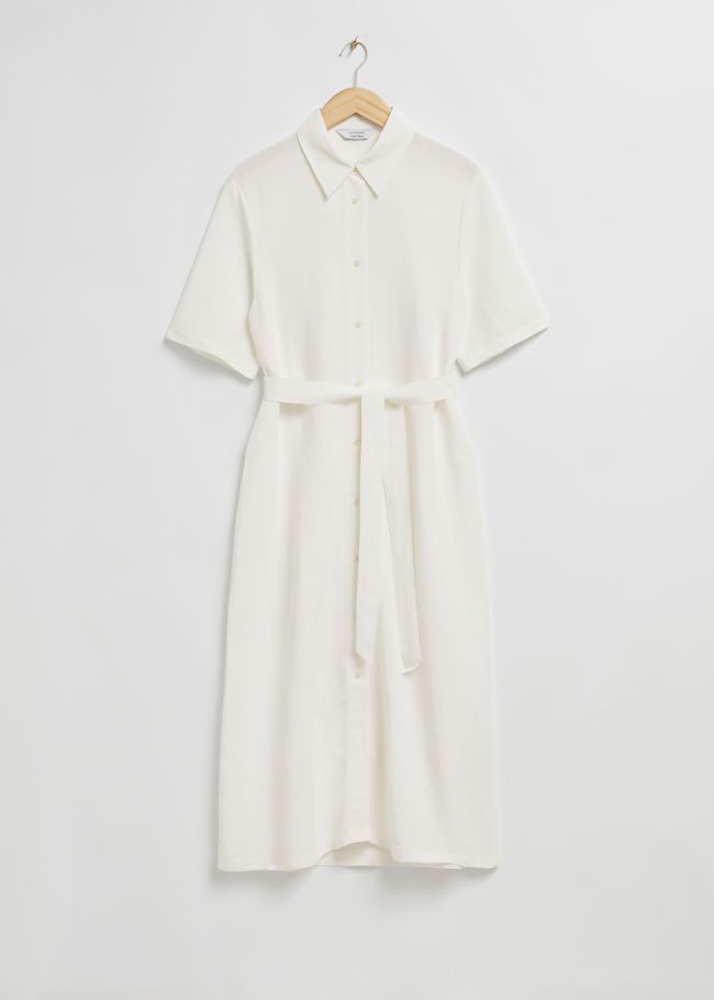 Belted Shirt Midi Dress - White - & Other Stories GB | & Other Stories (EU + UK)
