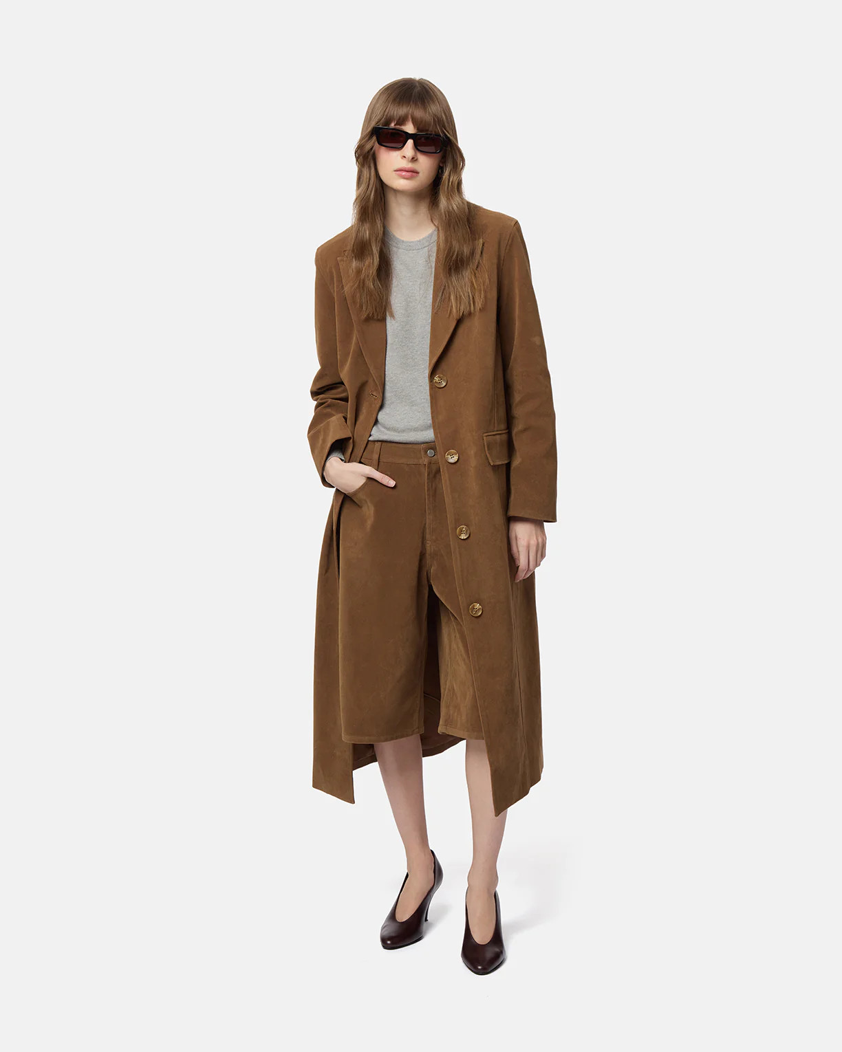Lauren Sans Suede Overcoat | Apparis