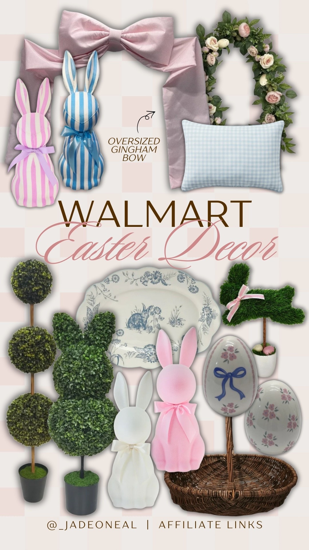 Easter decor at Walmart! So many beautiful, fun pieces to add to your collection 🤩 and so affordable too!!

Seasonal home Easter decoration, decor, favorites, my Texas house way to celebrate bunnies, stripes, pastel pink blue gingham bow

#LTKHome #LTKdayinmylife #LTKSeasonal