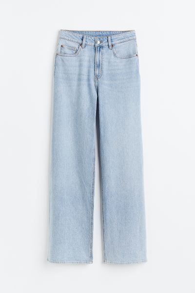 Wide High Jeans - Denim blue - Ladies | H&M AU | H&M (AU)