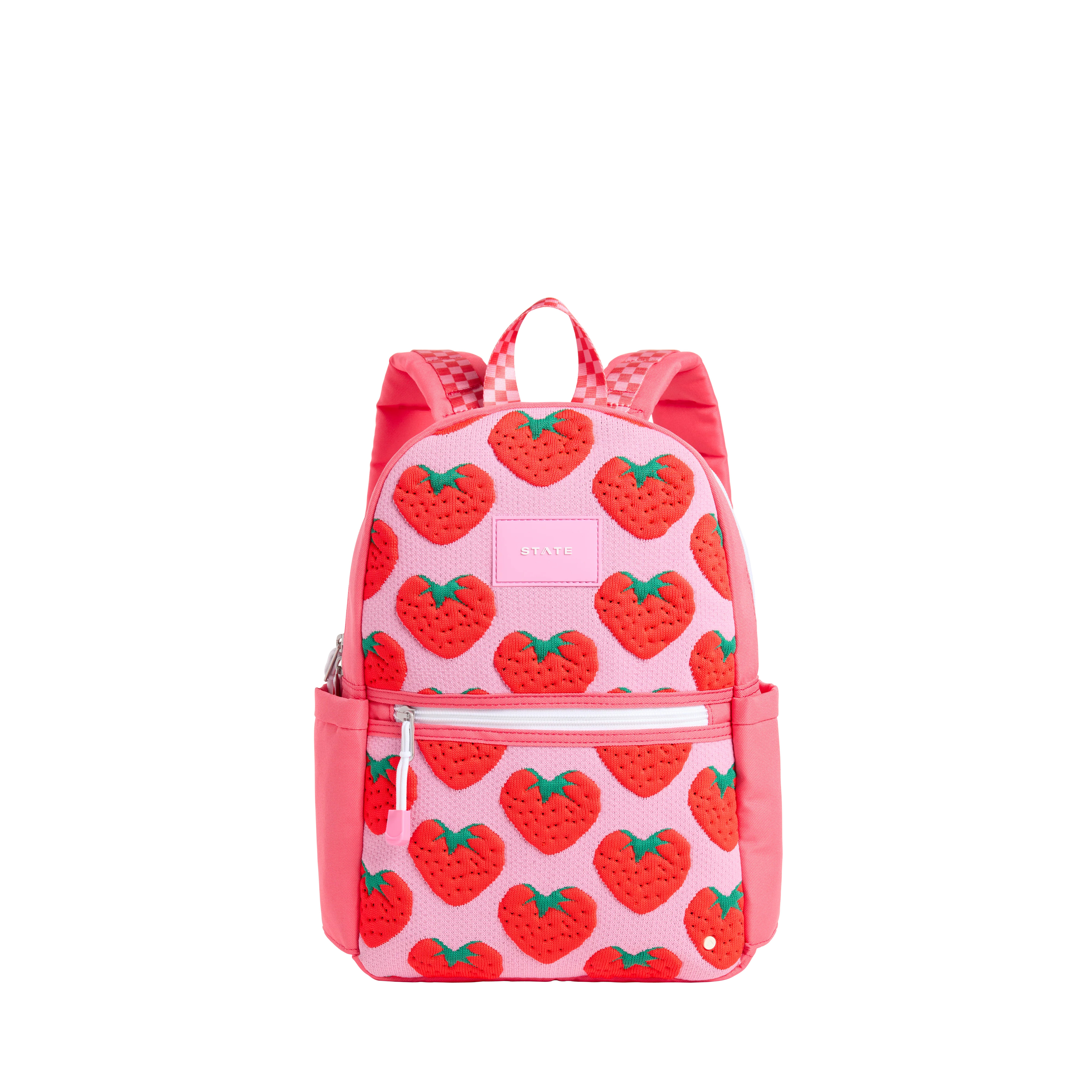 STATE Bags | Kane Kids Mini Travel Backpack Intarsia Strawberries | Back to School | STATE Bags