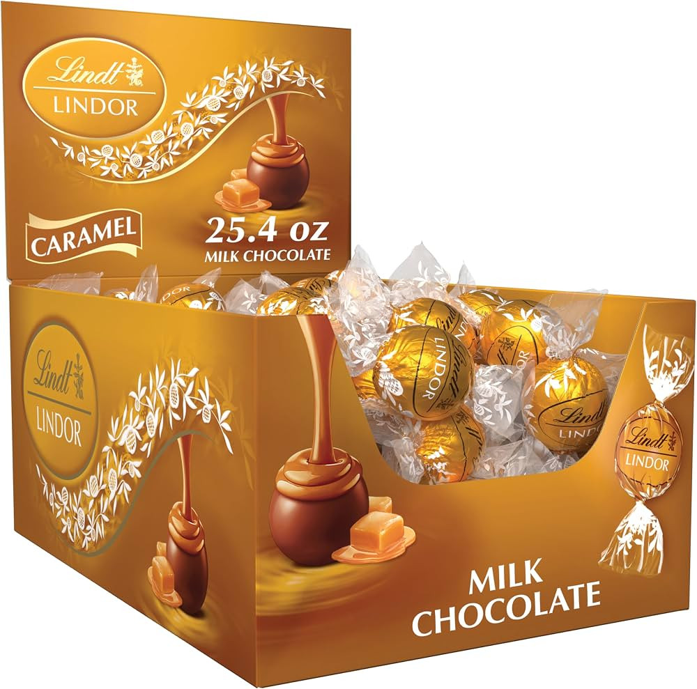 Lindt LINDOR Caramel Milk Chocolate Candy Truffles, Milk Chocolate Candy with Smooth, Melting Tru... | Amazon (US)