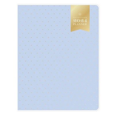 Day Designer 2024 Planner 8.5"x11"  Monthly Clear Cover Swiss Dot Periwinkle | Target