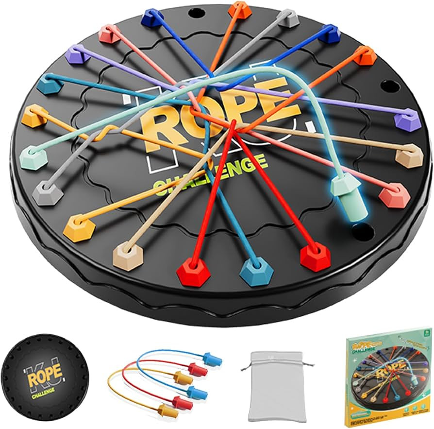 Rope Untangling Puzzle Game, Educational Strategy Board Game for Kids & Adults, Family Travel Par... | Amazon (US)