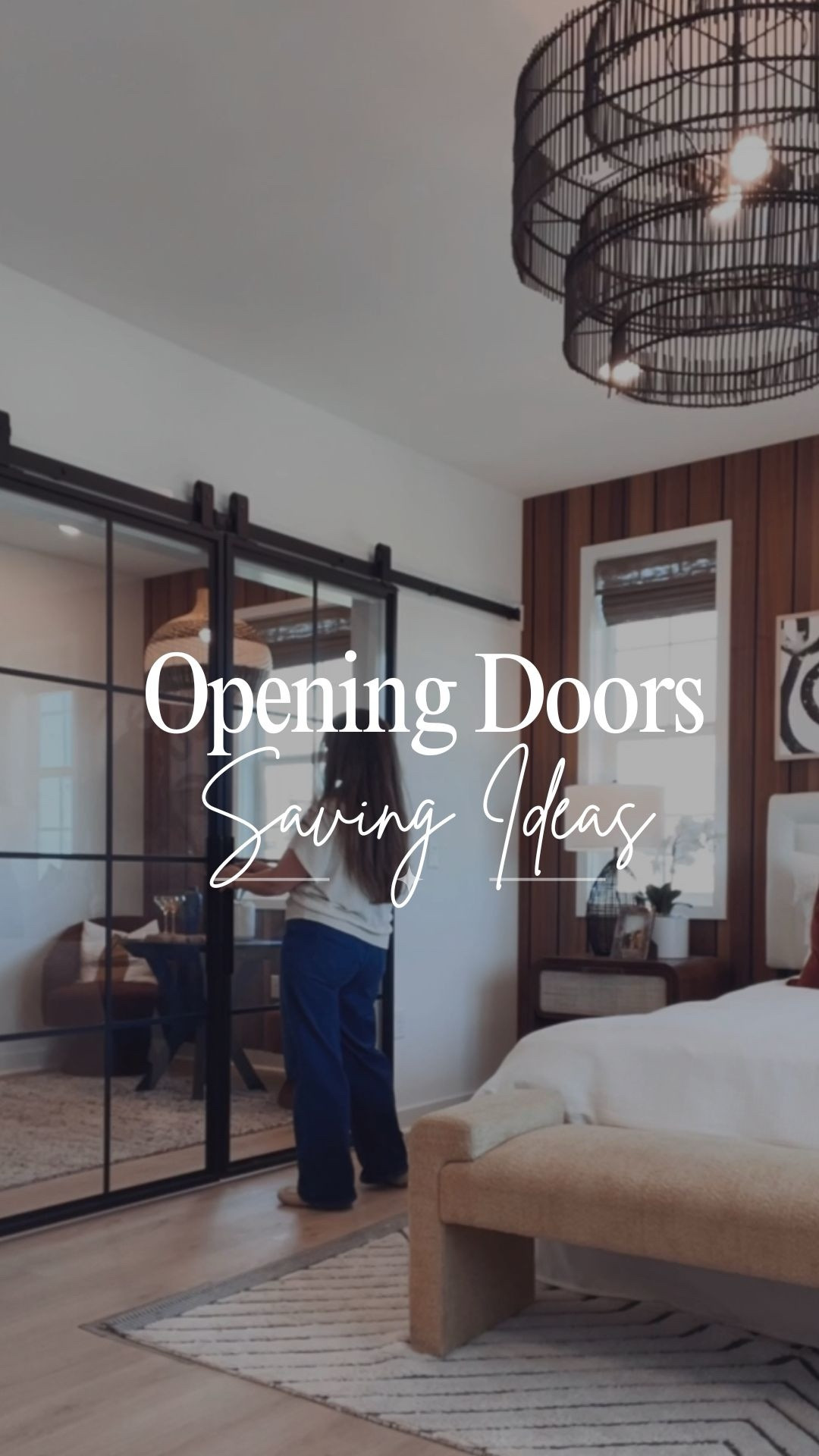 Interior sliding barn doors do a great job of dividing this master bedroom and home office space. This is a double door set from Home Depot. 

#modern #industrial #farmhouse #homeoffice #bedroom

#LTKHome #LTKStyleTip #LTKFamily