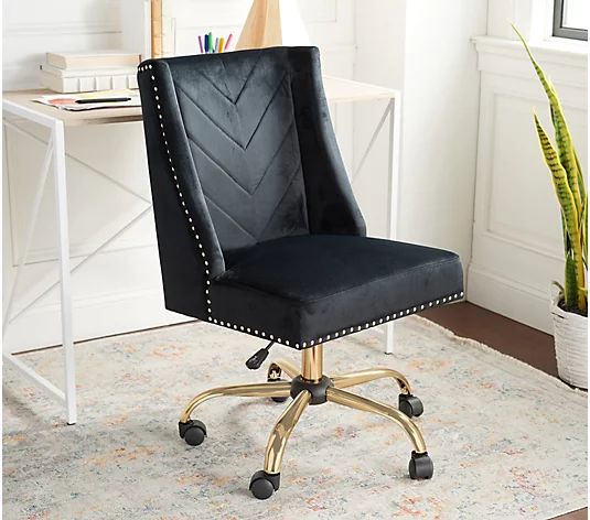 Home Reflections Velvet Office Chair | QVC