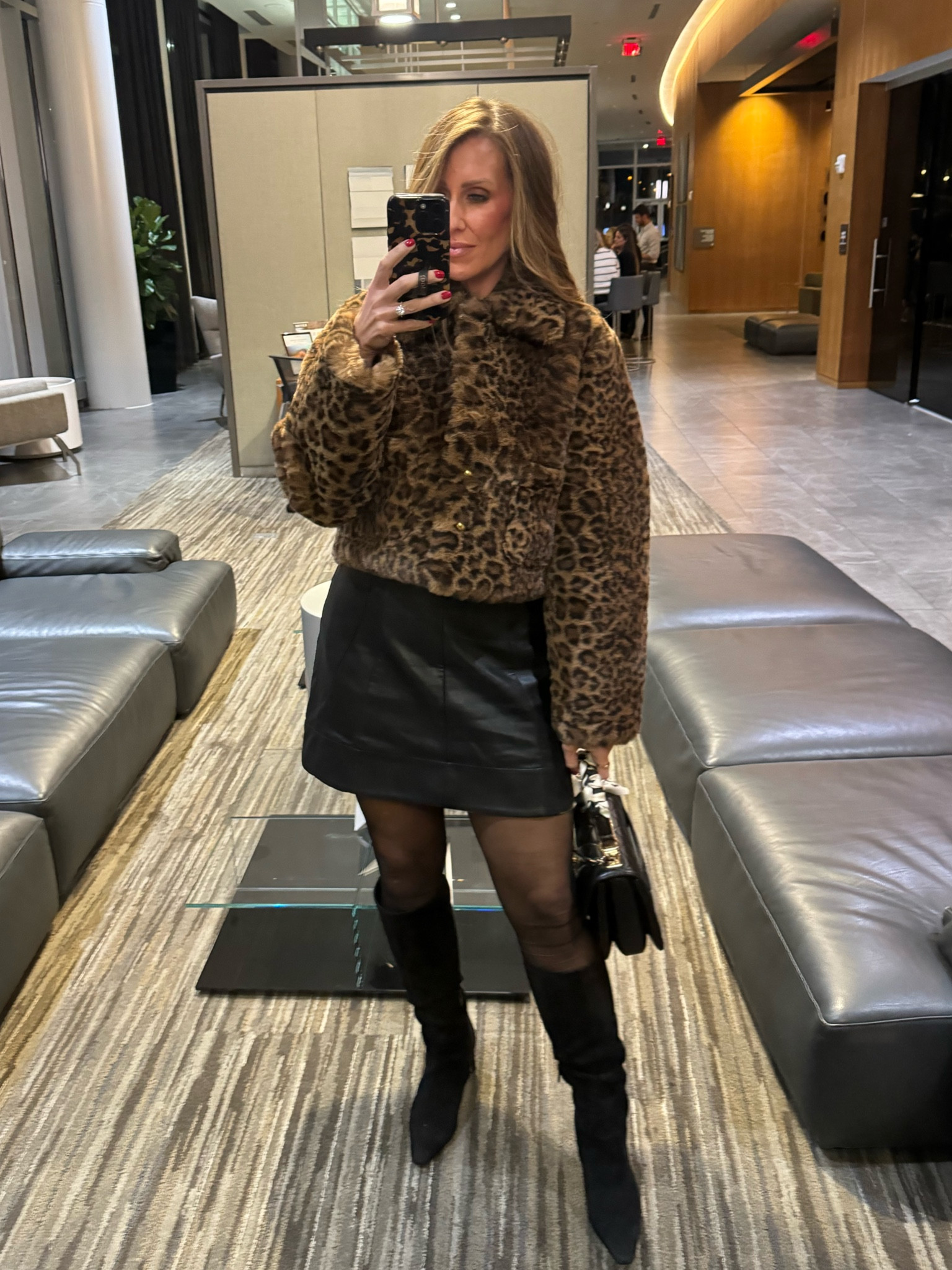 Leopard coat sz M 
Faux leather skirt sz M



#LTKOver40 #LTKHoliday #LTKGiftGuide