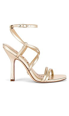 Sam Edelman Leeanne Strappy Stiletto in Molten Gold from Revolve.com | Revolve Clothing (Global)