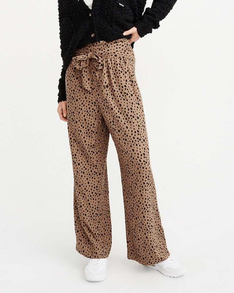 Belted Wide-Leg Pants | Abercrombie & Fitch US & UK