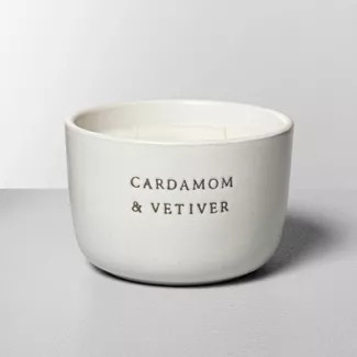 7.4oz Ceramic 2-Wick Candle Cardamon & Vetiver - Hearth & Hand™ with Magnolia | Target