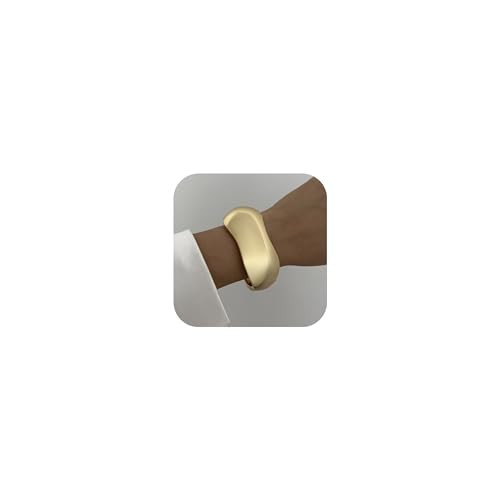 Abiotp Chunky Gold Bangle Bracelets for Women Irregular Gold Cuff Bracelet Stack Gold Arm Cuff Bangle Twisted Hinged Waterdrop Bangle Minimalist Jewelry (Gold-C) | Amazon (US)