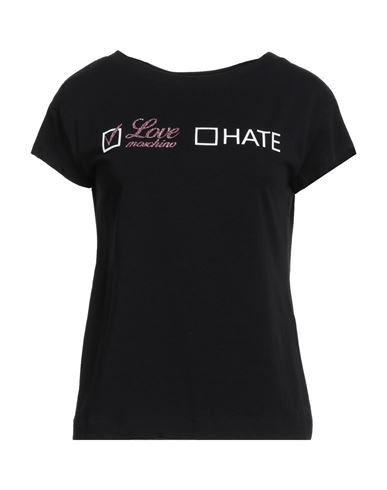 Love Moschino Woman T-shirt Black Size 8 Cotton, Elastane | YOOX (US)
