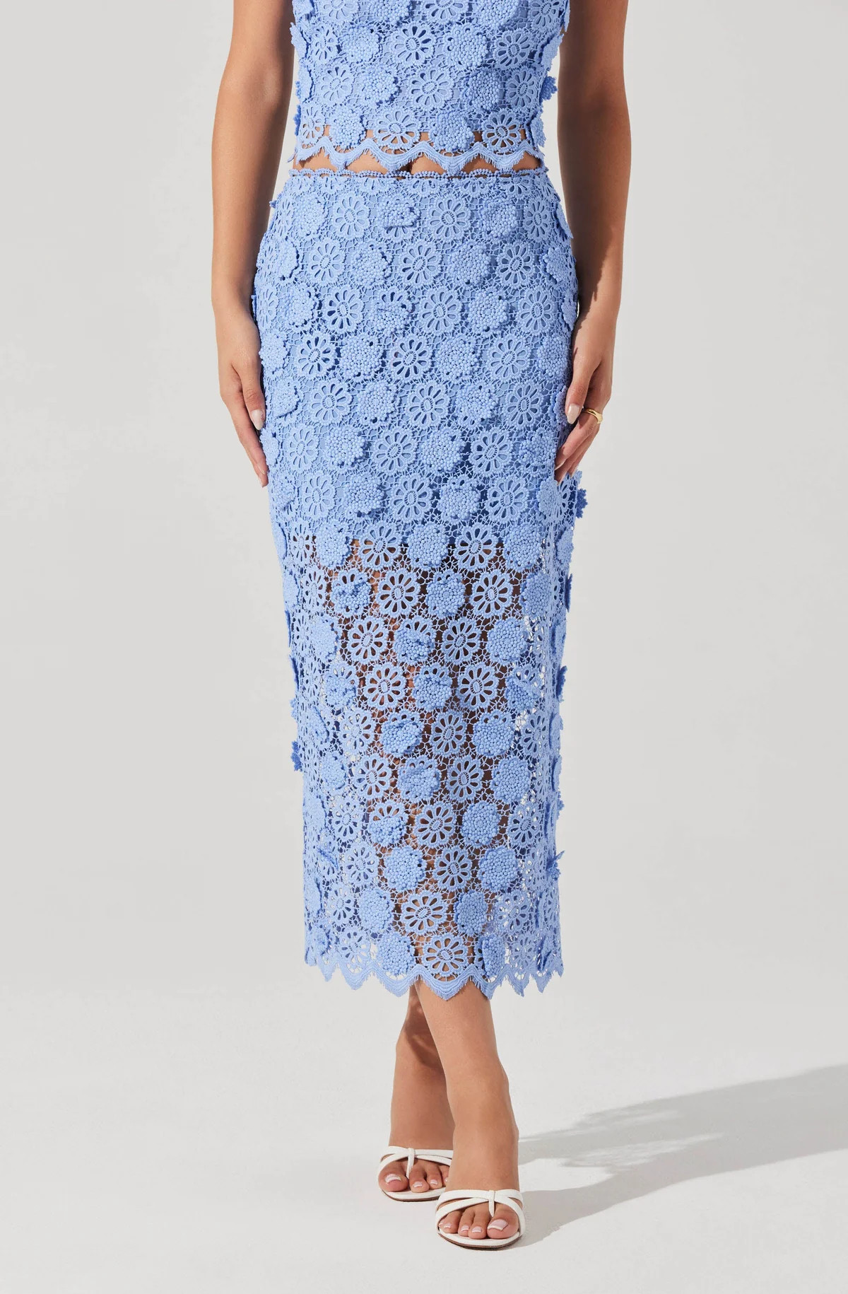 Jonae Crochet Lace Midi Skirt | ASTR The Label (US)