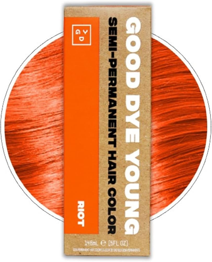 Good Dye Young Semi Permanent Orange Hair Dye (Riot) – UV Protective Temporary Hair Color Lasts... | Amazon (US)
