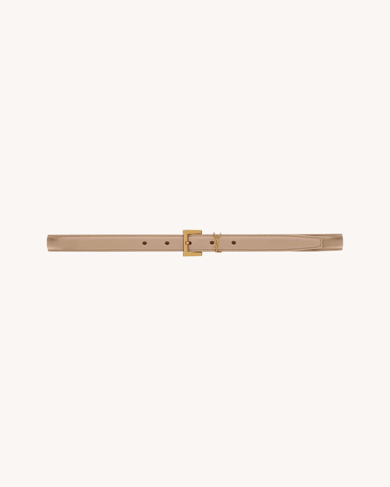 CASSANDRE THIN BELT WITH SQUARE BUCKLE IN BOX SAINT LAURENT LEATHER | Saint Laurent Inc. (Global)