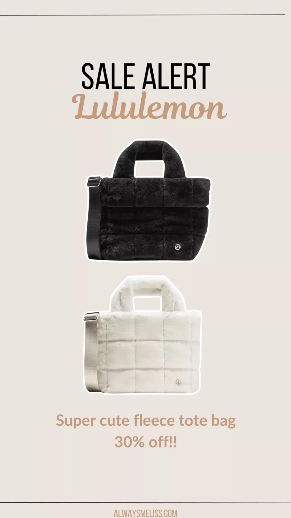 Lululemon sale alert!! Love these fleece tote bags for the season. Available in white and black!

Lululemon
Sale
Tote

#LTKStyleTip #LTKSaleAlert #LTKFindsUnder100