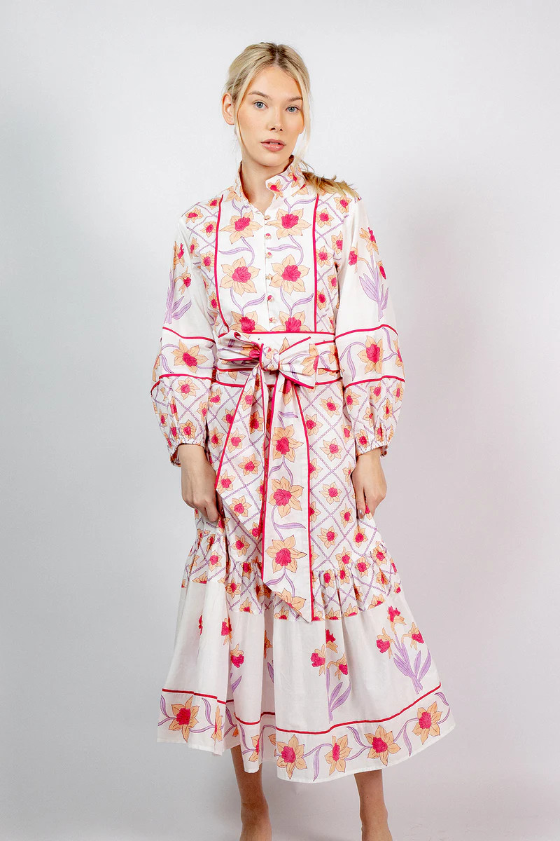 SUE SARTOR Flounce | Fuchsia/Apricot Daffodil | SUE SARTOR