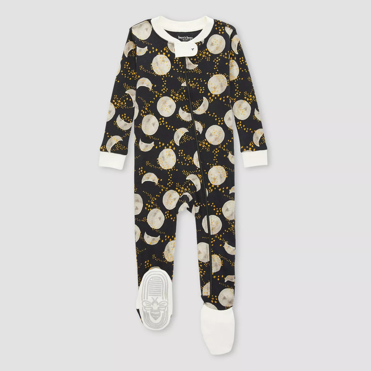 Burt's Bees Baby® Baby Organic Cotton Tight Fit Footed Pajama - Black 18M | Target