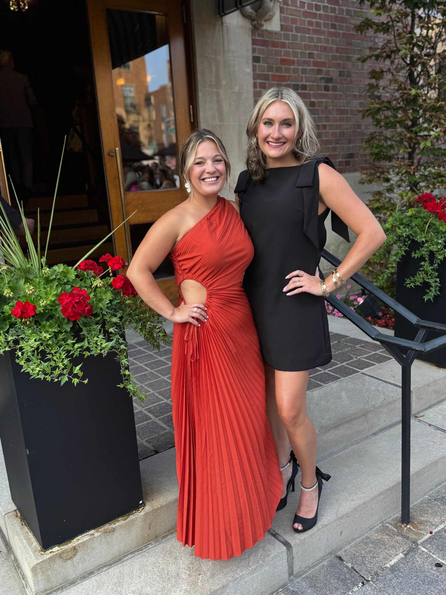 I have officially entered the wedding era of my late 20’s. The best part about it? The dresses! 

This wedding was formal, so I opted for a classy cocktail dress. I leaned into the bow theme and dressed up the look with my classic bow heels I’ve had since high school (thank you, mom). Another great option is to go for a more casual long dress, like my friend Lauren! She went all in for the orange and gold trend, and she looked fabulous. Bonus points for us matching the flowers, too. 

#LTKShoeCrush #LTKStyleTip #LTKWedding