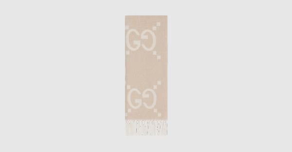GG cashmere lamé jacquard scarf | Gucci (US)