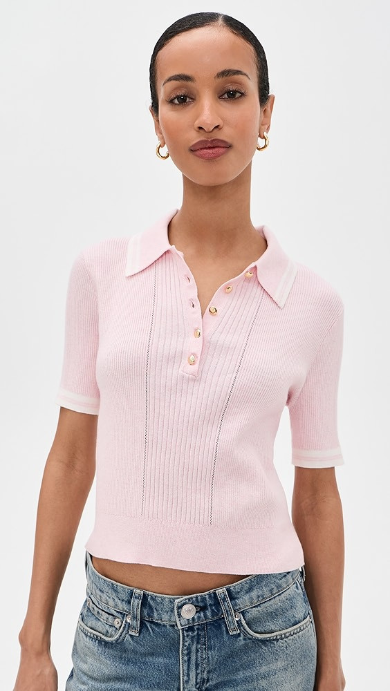 Laurie Tipped Short Sleeve Polo | Shopbop