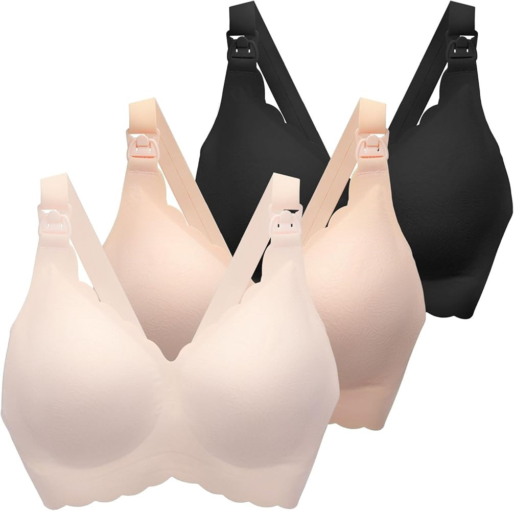 Nursing Bras for Breastfeeding, Seamless Ultra Comfort Maternity Bra, Natural Shape Pregnancy Bra... | Amazon (US)