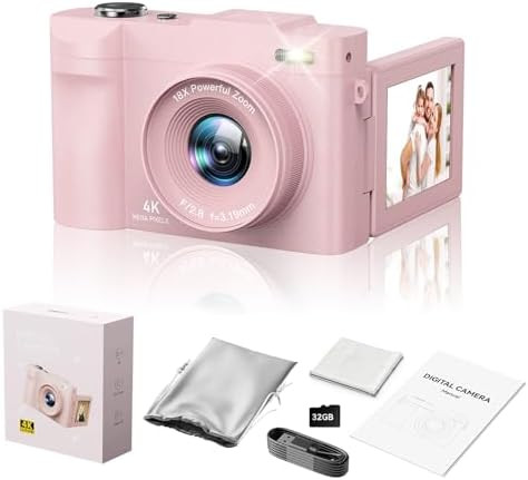 4K Digital Camera for Photography- 50MP Autofocus Vlogging Camera with 2.8" 180°Flip Screen, 18X... | Amazon (US)