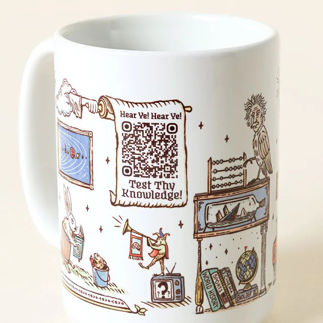 Trivia Every Day Interactive QR Mug | UncommonGoods