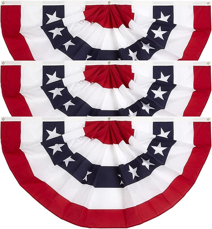 1.5x3 Ft 4th of July Decorations 250 anniversary flag Bunting Flags outdoor- Half Fan Banner Plea... | Amazon (US)