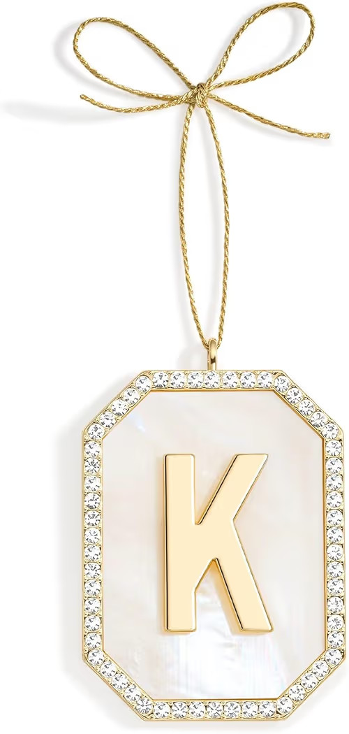 2025 Christmas Initial Ornaments, Letter K Ornaments for Christmas Tree, Hanging Ornament for Mot... | Amazon (US)