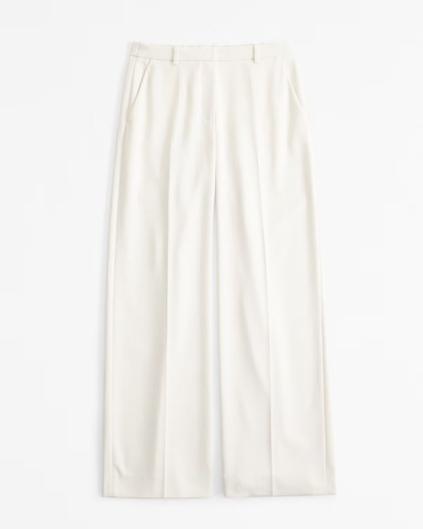 Low Rise Tailored Wide Leg Pant | Abercrombie & Fitch (US)