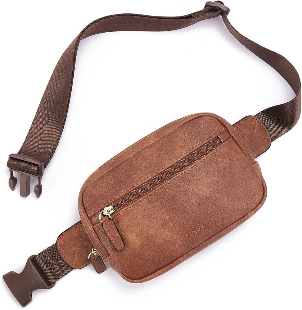 Telena Belt Bag for Women PU Leather Fanny Pack Crossbody Bags for Women Waist Bag with Adjustabl... | Amazon (US)