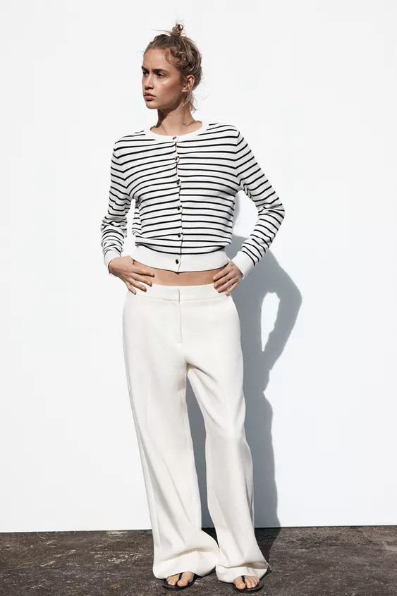 STRIPED KNIT CARDIGAN | Zara UK
