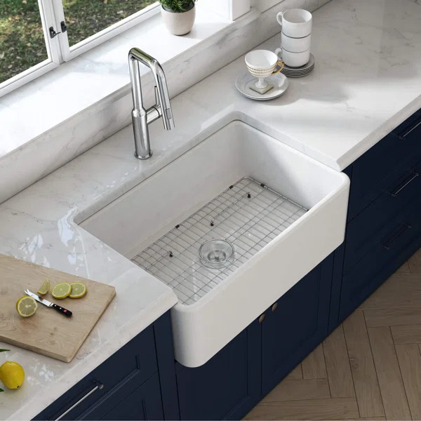 Pure 30" L x 18" W Dual Mount Kitchen Sink with Basket Strainer | Wayfair North America