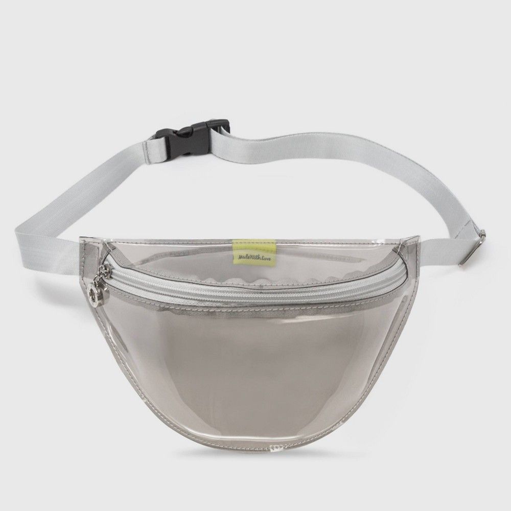 Stella & Max Women's Clear Fanny Pack with Phone Charging Battery - White | Target