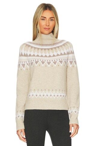 White + Warren Cashmere Luxe Fair Isle Sweater in Warm Neutral Combo from Revolve.com | Revolve Clothing (Global)