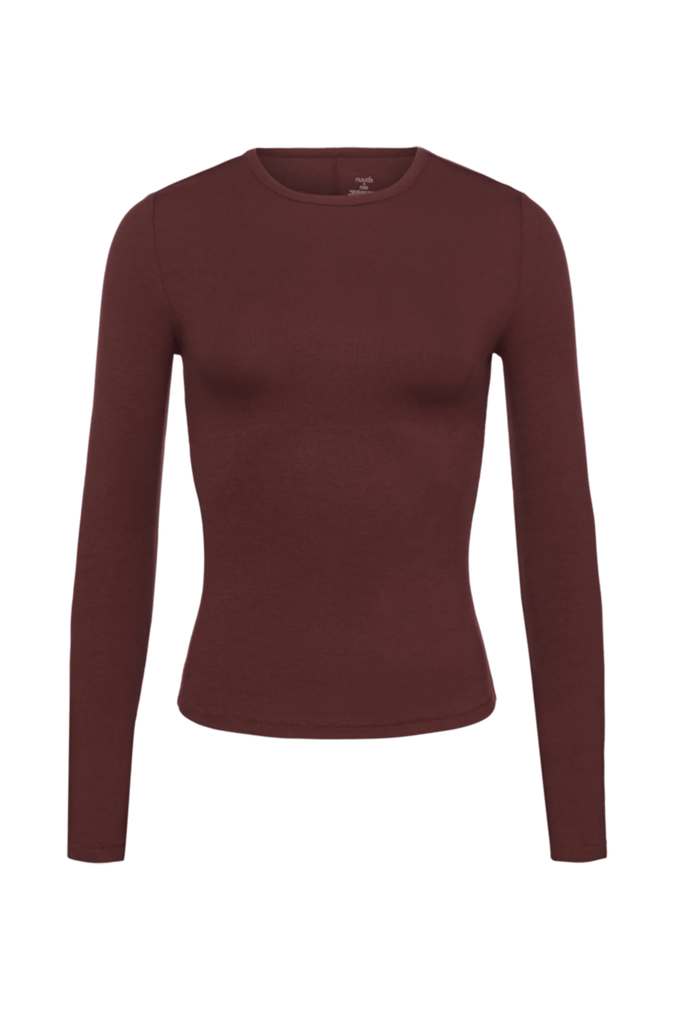 Slinky Rib Long Sleeve Shirt | Heather Navy | Nuuds US