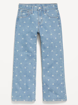 Printed High-Waisted Baggy Wide-Leg Jeans for Girls | Old Navy (US)