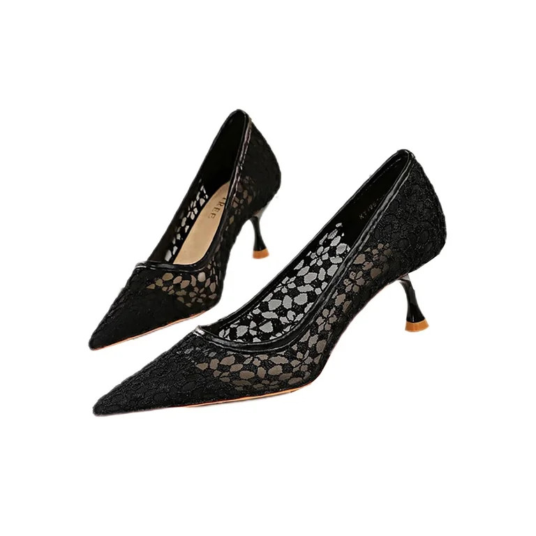 Rockomi Womens Lightweight Stiletto Heels Pointed Toe Dress Pump Shoes Party Fashion Kitten Heel ... | Walmart (US)