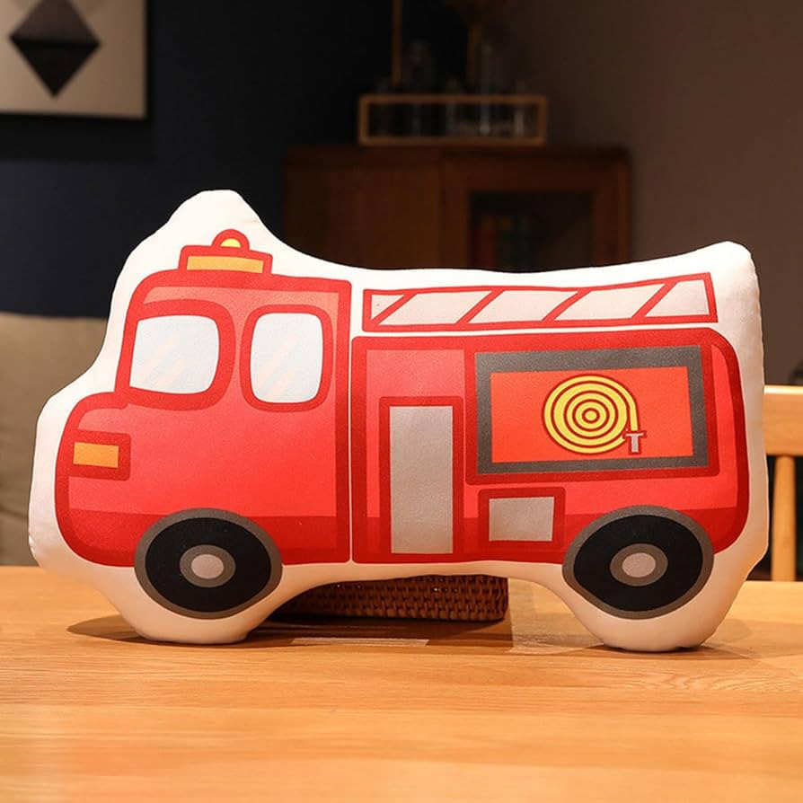 Creative Car Plush Stuffed Fire Truck Car Shaped Pillow Fire Truck Pillow for Boys, Truck Stuffed... | Amazon (US)