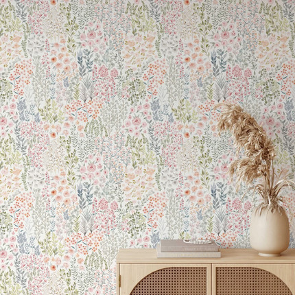 Spring Wildflowers Floral Wallpaper