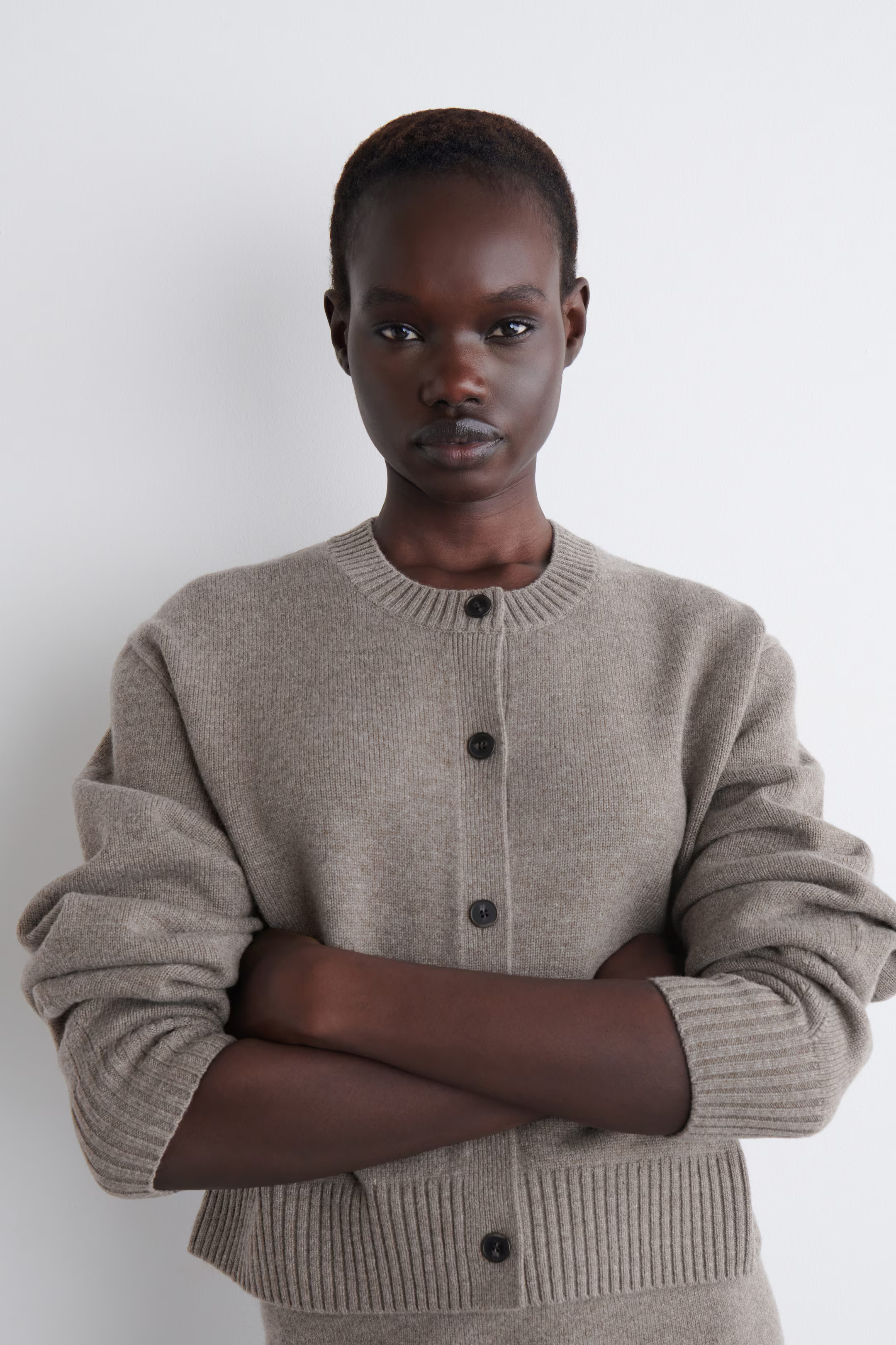 MERINO WOOL CARDIGAN - MOLE MÉLANGE | COS | COS (EU)