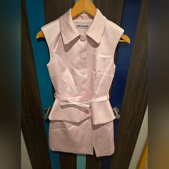 Self-Portrait - Peplum Satin Minidress | Poshmark