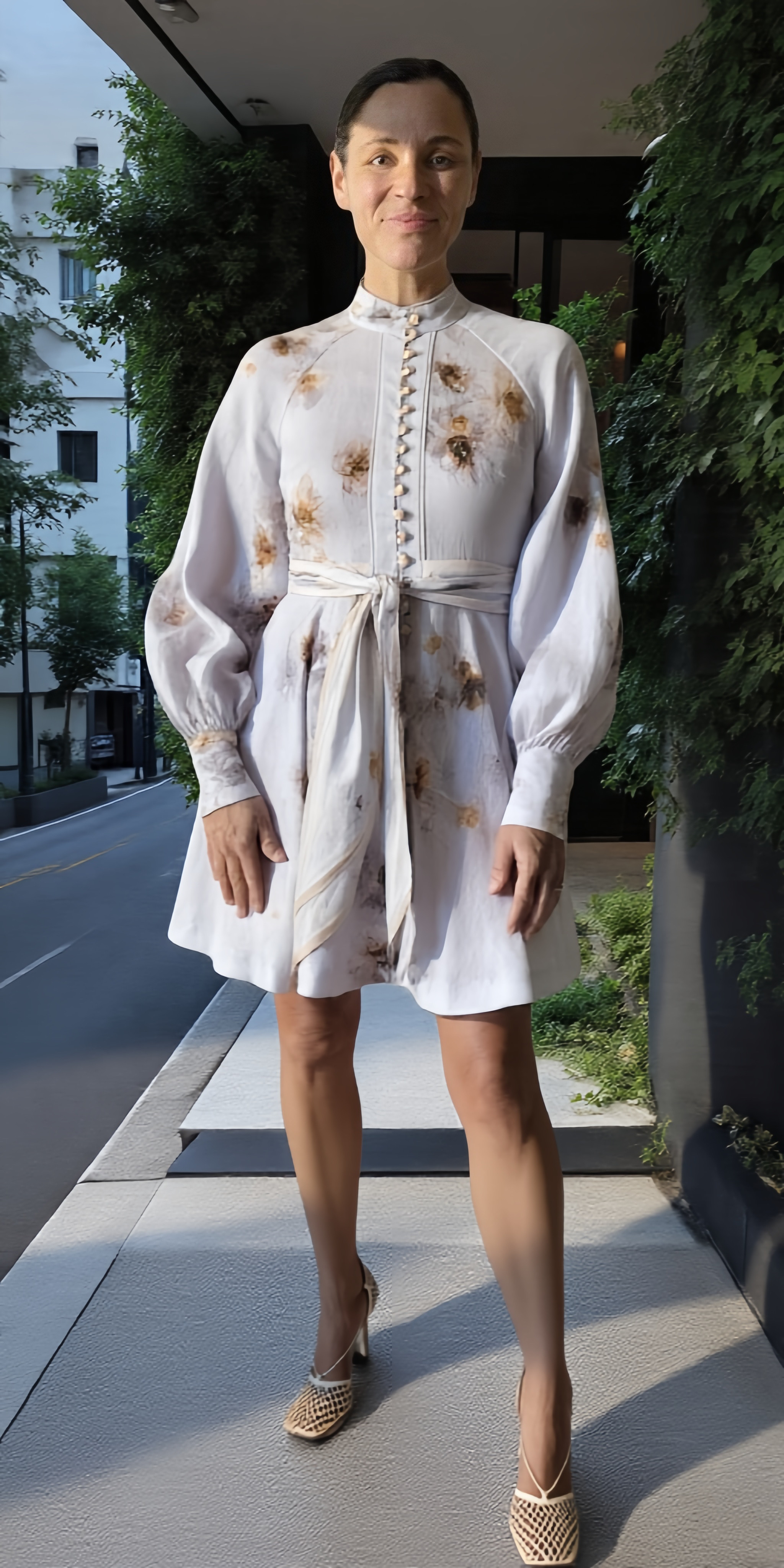 Fall florals... Zimmermann Hypnotic Fit & Flare Dress in Lilac Poppy, Bottega Veneta Stretch Sandals 

 #LTKOver40 #LTKParties #LTKShoeCrush