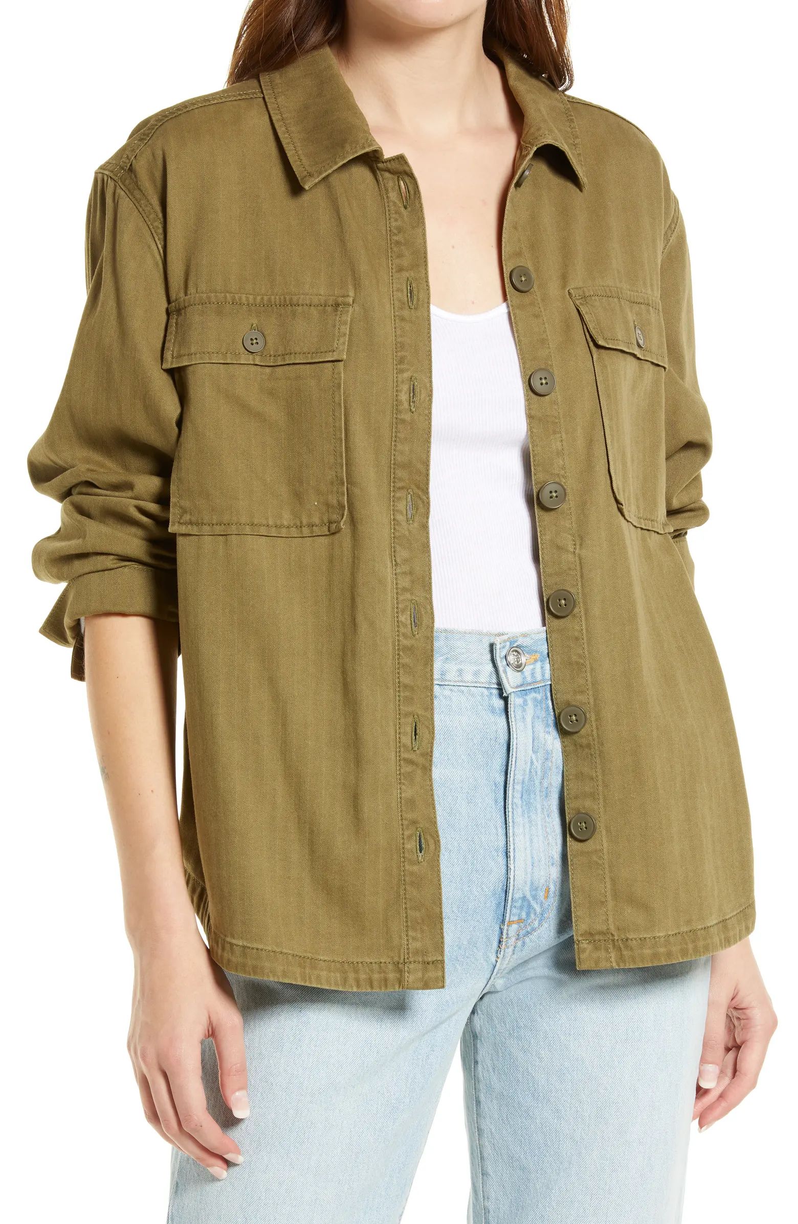 Washed Utility Shirt Jacket | Nordstrom