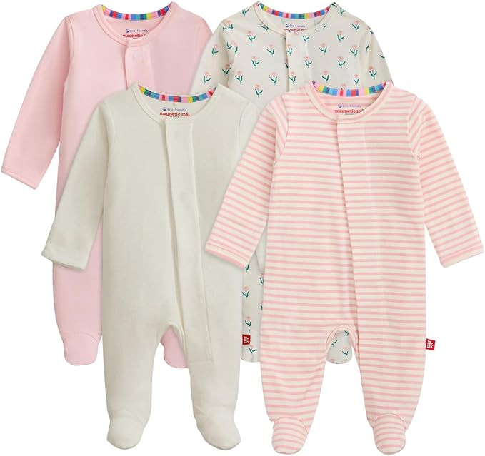 Magnetic Me Cloudstretch 4-Pack Bundle | Magnetic Baby Footie Pajamas | Amazon (US)